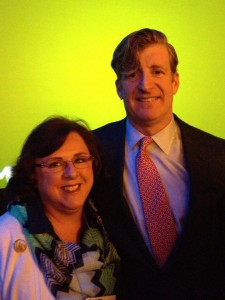 Toni Hoy, ATN's Advocacy Director, pictured with Patrick Kennedy at 2016 NAMI National Convention