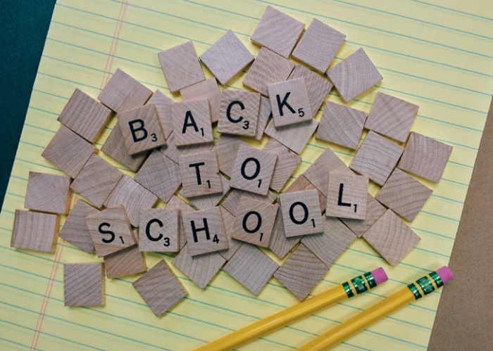 Back to School Scrabble tiles