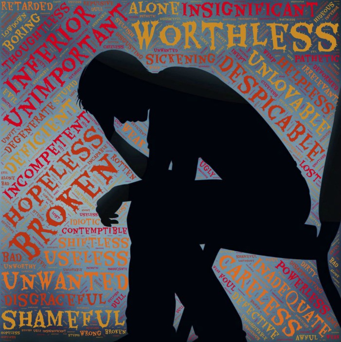 Silhouette of a person sitting