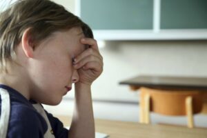 Frustrated young boy